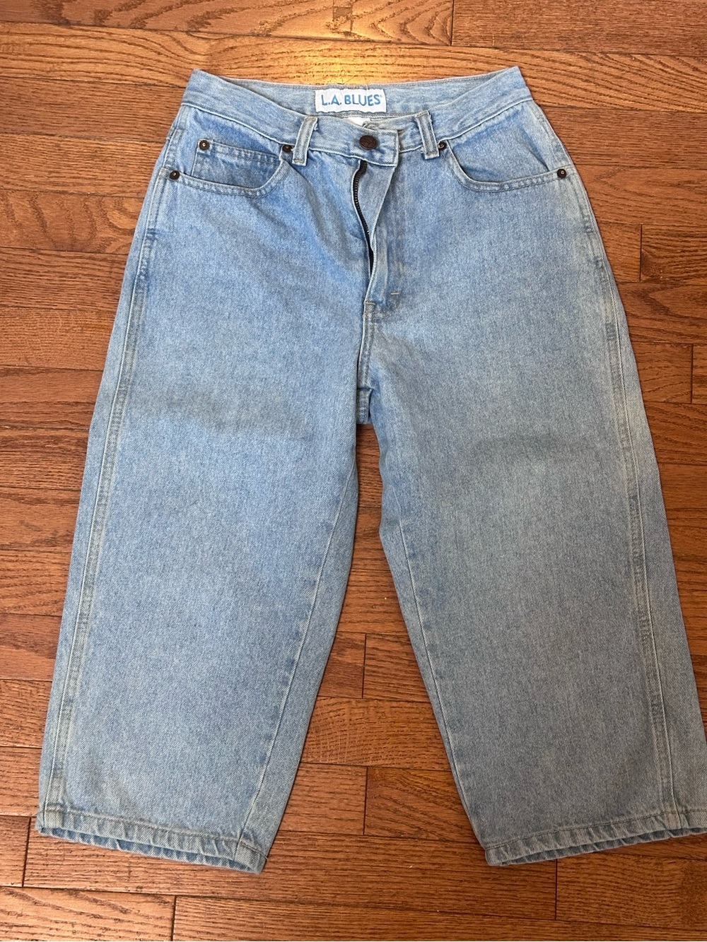 Vintage L.A. Blues Denim Capris Women’s Light Wash Baggy 90s Y2K Jeans